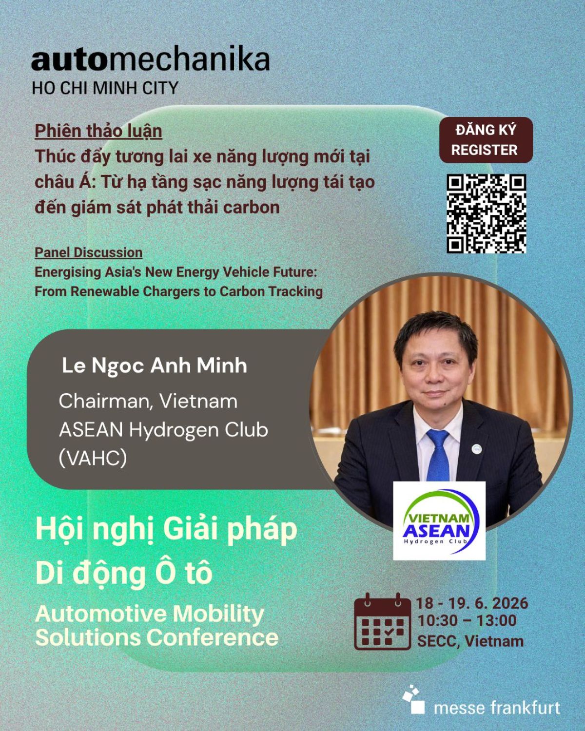 Vietnam &ndash; ASEAN Hydrogen Club (VAHC) to Moderate High‑Level Panel at Automotive Mobility Solutions Conference (Automechanika Ho Chi Minh City 2026)