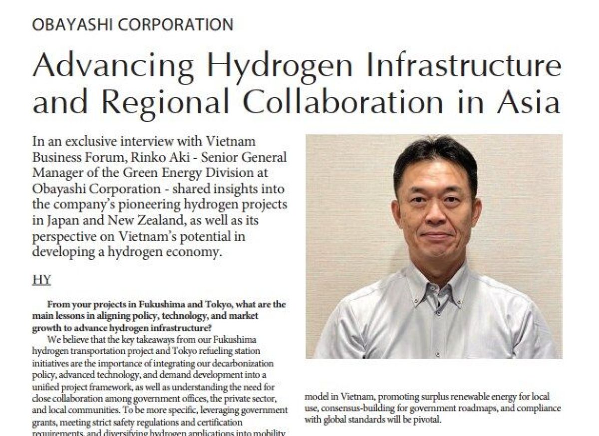 COP30 AMAZONIA BELÉM BRAZIL 2025 - OBAYASHI CORPORATION: Advancing Hydrogen Infrastructure and Regional Collaboration in Asia