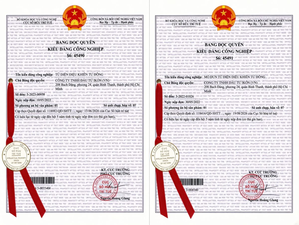 Ikonomy officially granted Industrial Design Patent for hydrogen system control cabinet