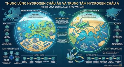 Thung lũng Hydrogen Ch&acirc;u &Acirc;u v&agrave; Trung t&acirc;m Hydrogen Ch&acirc;u &Aacute;: M&ocirc; h&igrave;nh, Mục đ&iacute;ch v&agrave; C&aacute;ch thức Vận h&agrave;nh