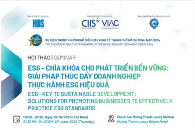 HỘI THẢO &quot;ESG - CHÌA KHÓA CHO PHÁT TRIỂN BỀN VỮNG: GIẢI PHÁP HỖ TRỢ DOANH NGHIỆP THỰC HÀNH ESG HIỆU QUẢ&quot;