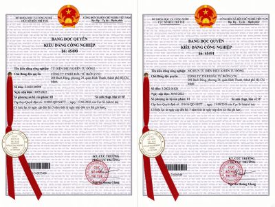 Ikonomy ch&iacute;nh thức được cấp Bằng độc quyền kiểu d&aacute;ng c&ocirc;ng nghiệp cho tủ điện điều khiển hệ thống hydrogen